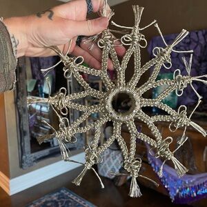 Handmade Macramé Snowflake Ornament